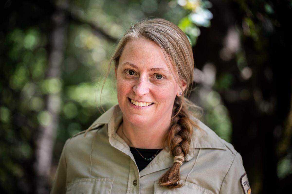 Laurie Earley, a supervisory fish biologist with the U.S. Fish and Wildlife Service, has been working on the re-introduction of salmon to the upper reach of Battle Creek.