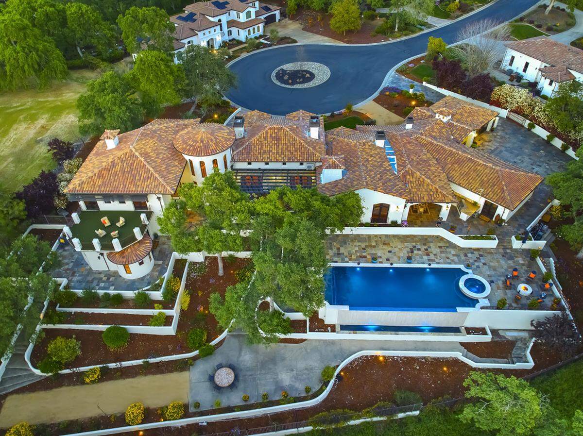 The six-bedroom mansion overlooks the first hole at the Catta Verdera golf course in Lincoln, California, 25 miles northeast of Sacramento.
