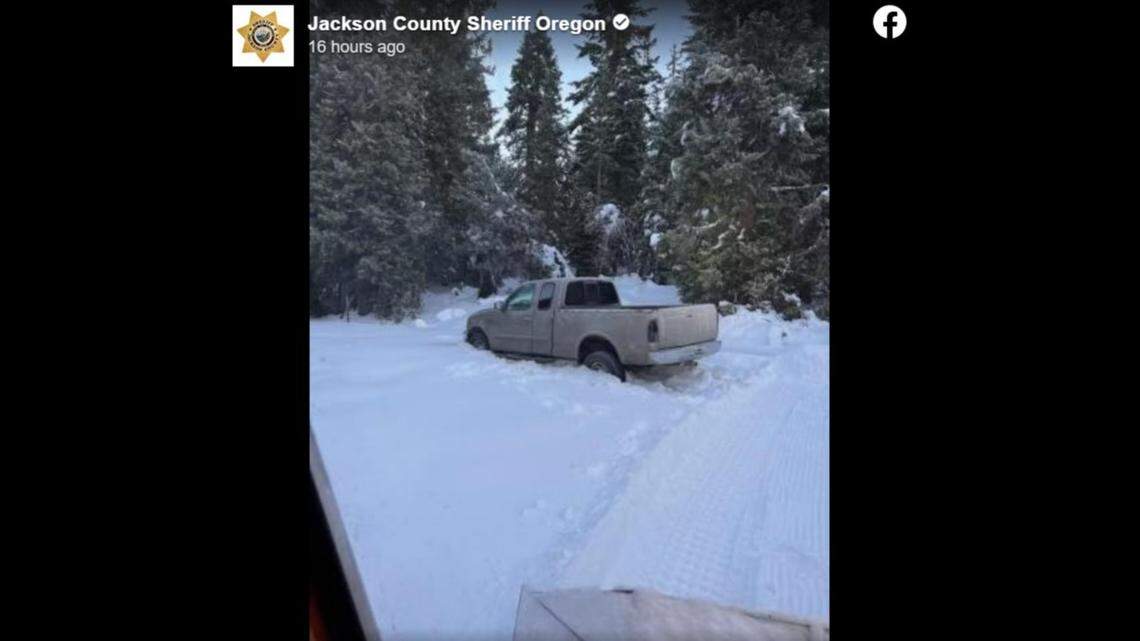 A 77-year-old man was rescued after snow stranded him in his car for two days, Oregon rescuers said.