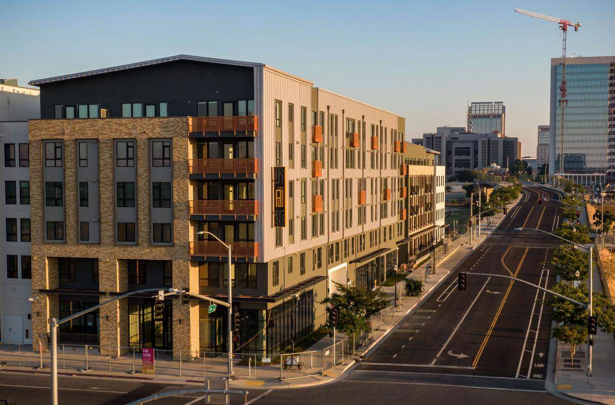 The A.J., the first infill housing development in The Railyards development north of downtown Sacramento, was completed earlier this year.