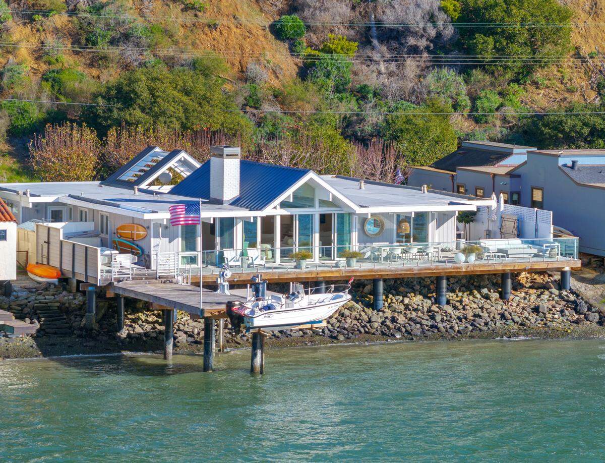 A stunning waterfront home reminiscent of Malibu coastal living is for sale for $11.6 million in Belvedere, California, north of San Francisco.
