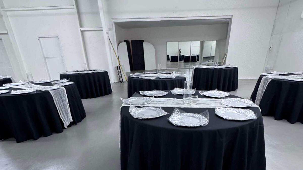 The interior of the event space on Lucile Avenue in Stockton is shown in a promotional image from its online rental listing. The venue was the site of a birthday party on Saturday in which three children and an adult were killed and 11 others were wounded.