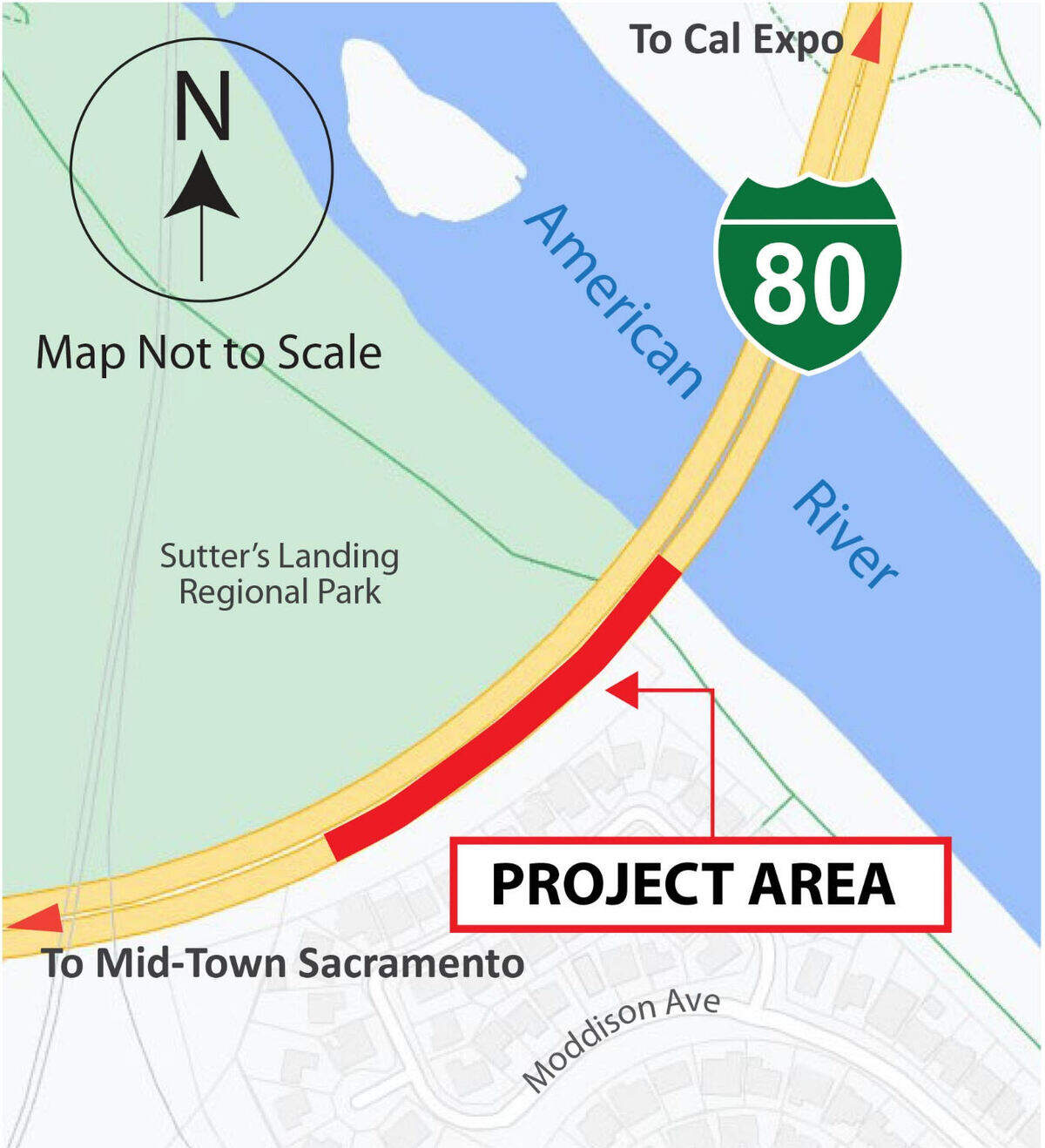 The northern portions of the Capital City Freeway are scheduled for overnight roadwork through Feb. 10, according to the California Department of Transportation.