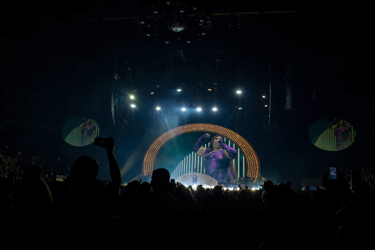 Lizzo sings “The Sign” during The Special 2our at Golden 1 Center on Sunday, May 28, 2023.