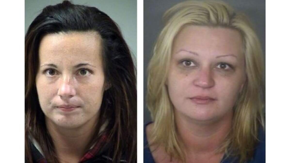 Theresa Lynn Tagtmeir, 25, left, and Kristina Marian Rost, 33, are accused of stealing more than 900 DVDs from Barnes & Noble stores in San Antonio, Texas, from April through June.
