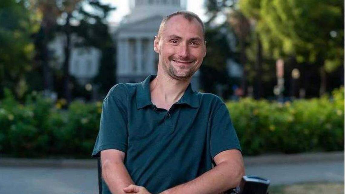 Braden Murphy, shown here on Saturday, July 30, 2022, will run against Assemblyman Josh Hoover and Folsom’s Vice Mayor YK Chalamcherla for California’s 7th District, which includes Rancho Cordova, Citrus Heights and Carmichael. Murphy, 33, was born with cerebral palsy.