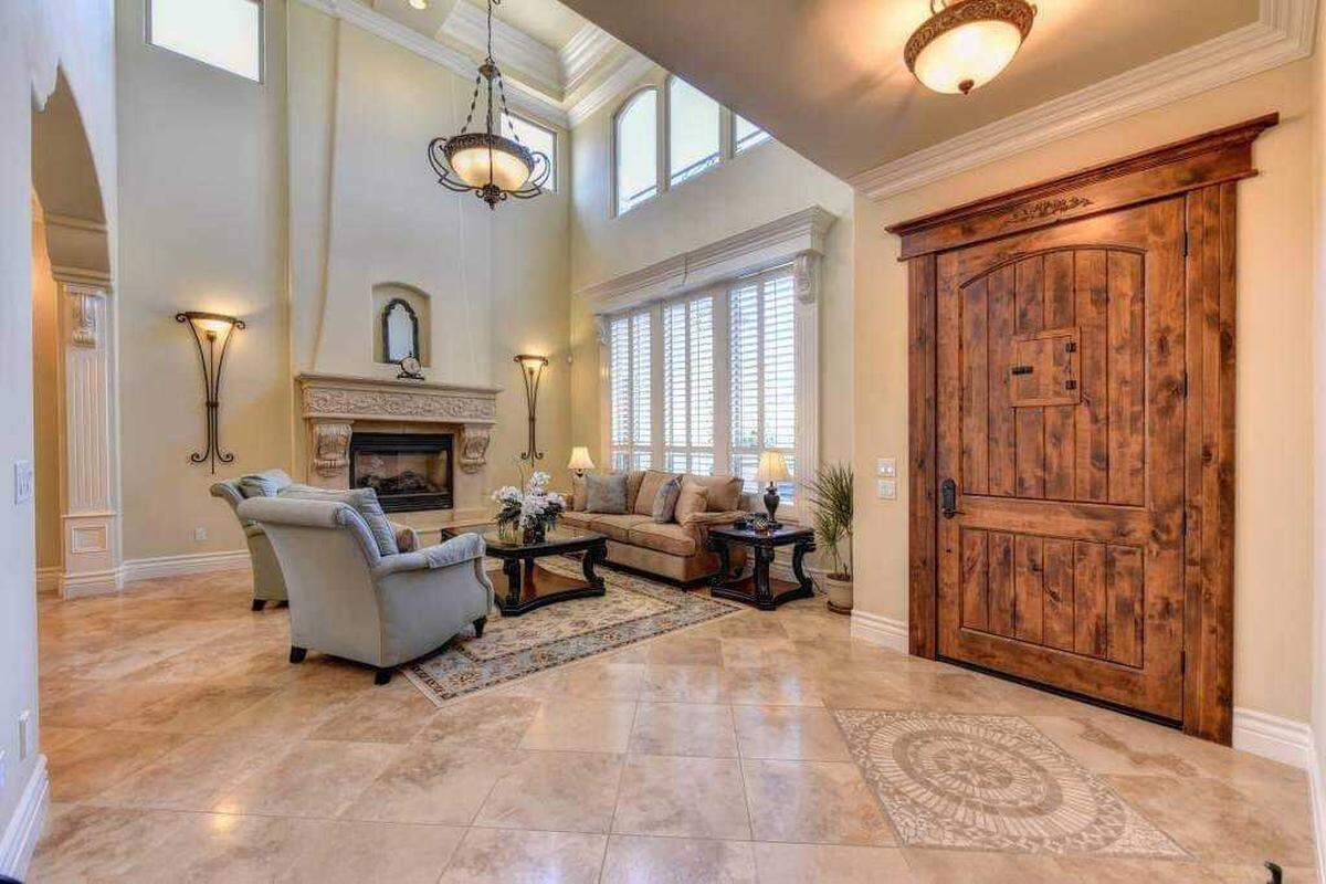 An undated photo shows the inside of a Granite Bay home owned by Maryam Seirafi, the wife of Sacramento City Councilman Sean Loloee. The interior is identical to a background seen when Sean Loloee was sworn into office Dec. 15, 2020.