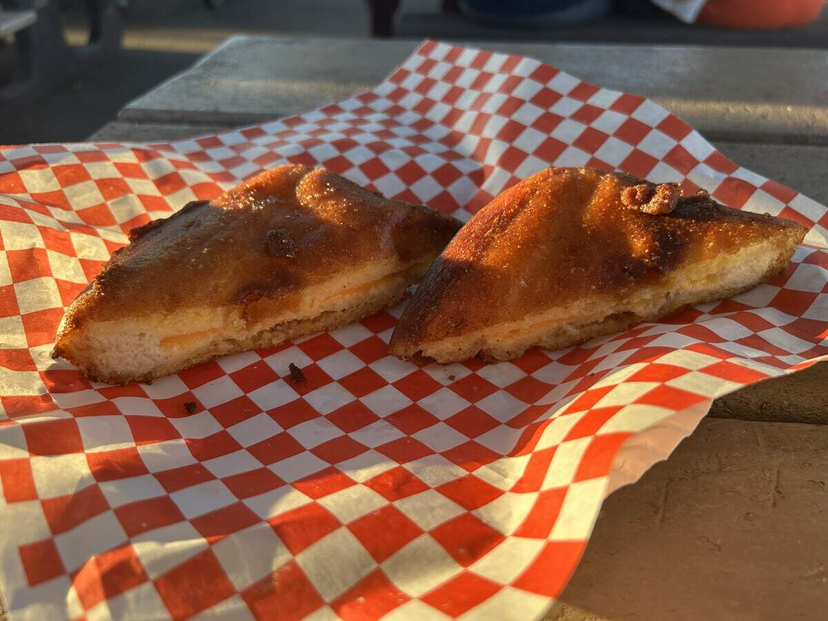 A deep-fried grilled cheese from Maddy Moo’s at the California State Fair.