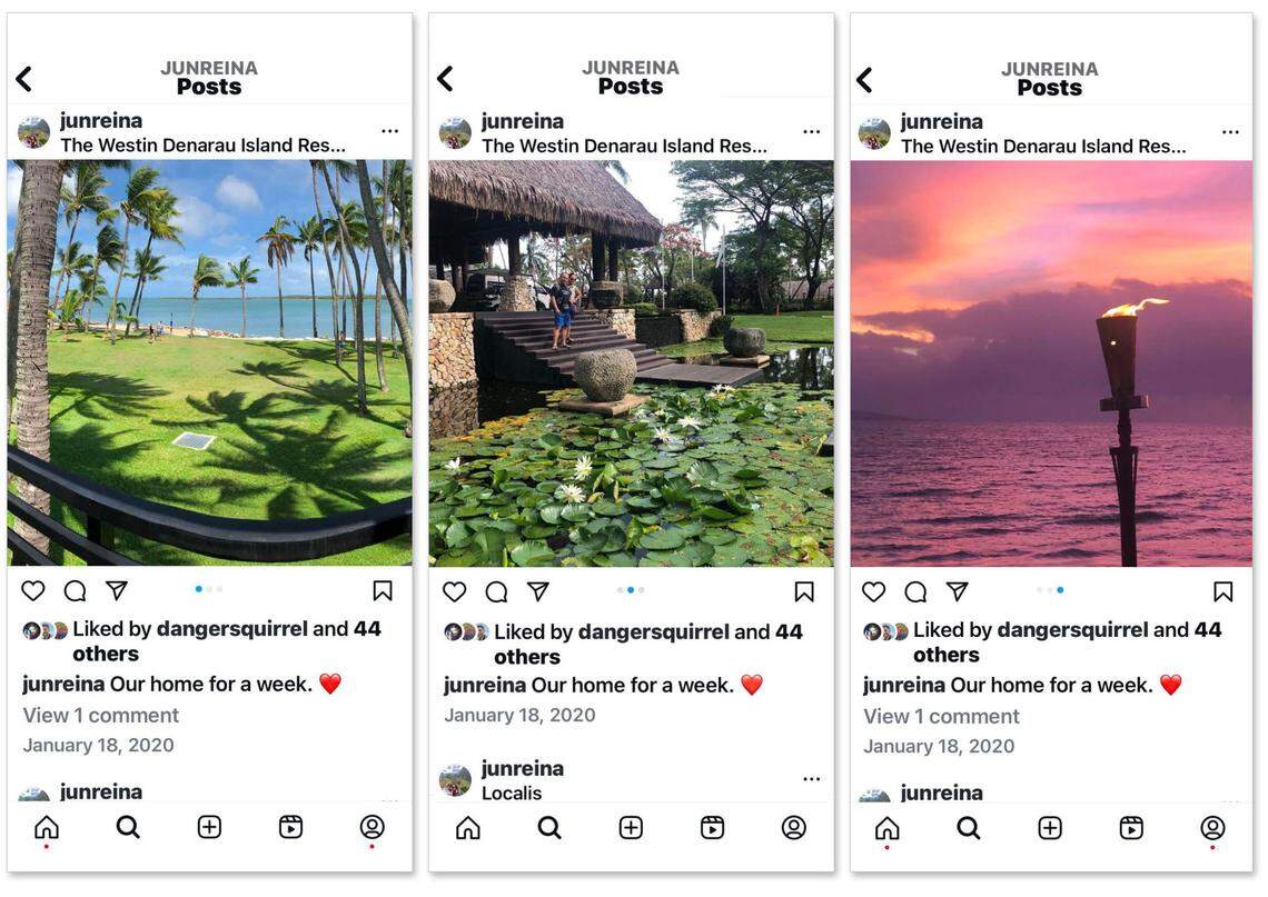 A January 2020 post from the Instagram account of former Capital Public Radio executive Jun Reina shows his accomodations at the Westin Denarau Island Resort & Spa in Fiji.