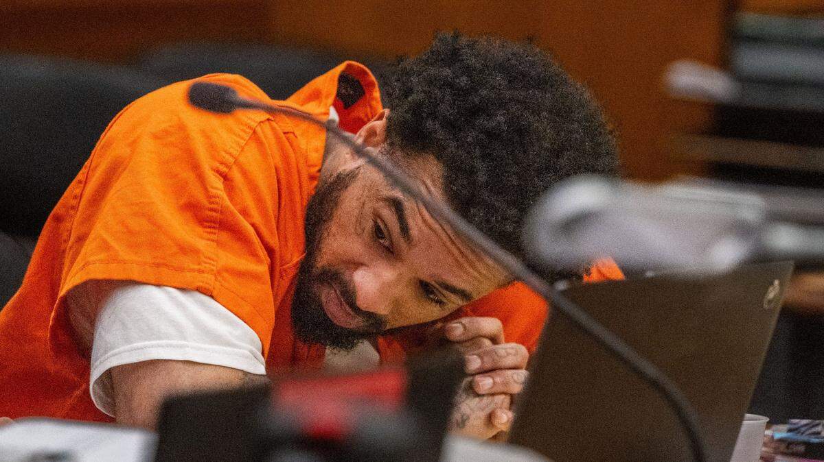 Mtula Payton attends his preliminary hearing in Sacramento Superior Court on Friday, Aug. 16, 2024. He is charged with the murders of three women killed in a 2022 K Street shootout that killed six and injured 12 others. 