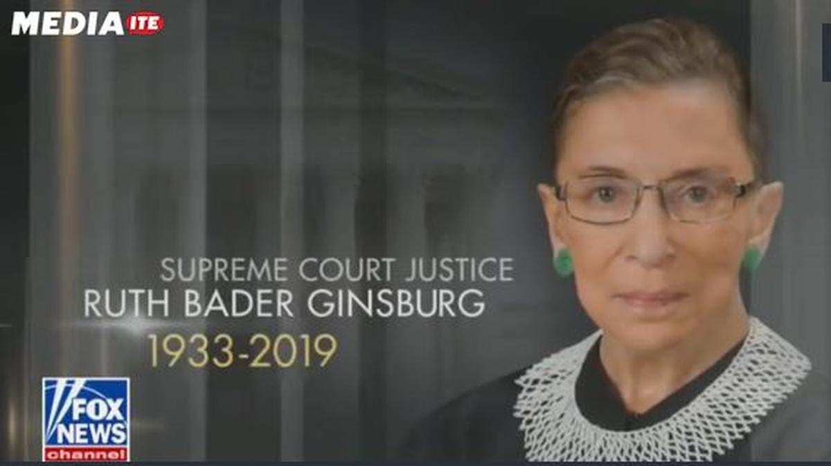 A graphic briefly aired Monday on “Fox & Friends” on Fox News, shown in a video screengrab by Mediaite, suggested Supreme Court Justice Ruth Bader Ginsburg had died. The hosts apologized and blamed a control room error.