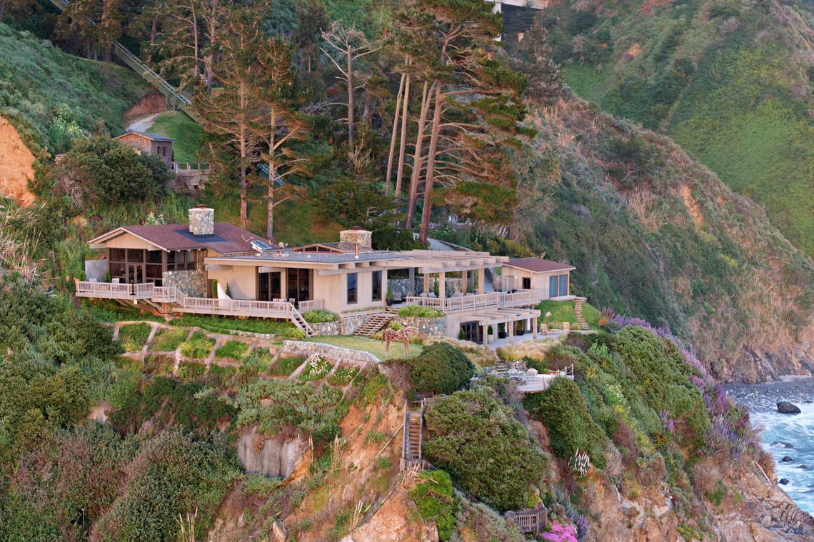 Perched on a cliffside surrounded by a private 44 acres, Bien Sur is for sale for $21.5 million.
