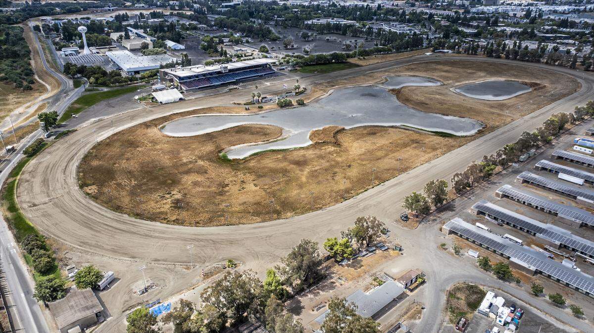The Cal Expo horse race track sits idle earlier this month. Cal Expo officials announced in May that the 170-year tradition of horse racing at the State Fair would end.
