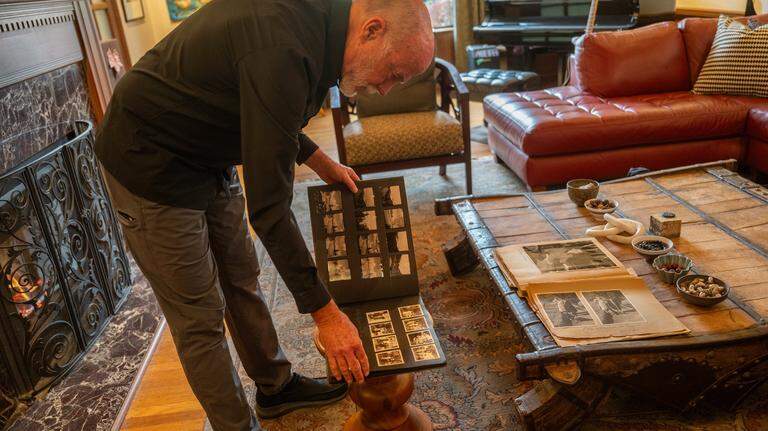 Flip through a personal photo album of Leonard F. Starks, creator of Sacramento landmarks