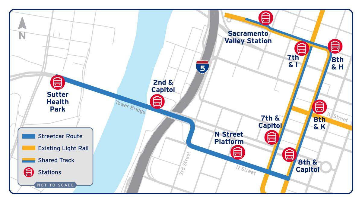 The $164 million Downtown Riverfront Streetcar Project will include the creation of three new stations and connections to six preexisting light rail stations on its 1.8 miles of track, according to Sacramento Regional Transit. The agency is requesting community input at three workshops beginning Tuesday.