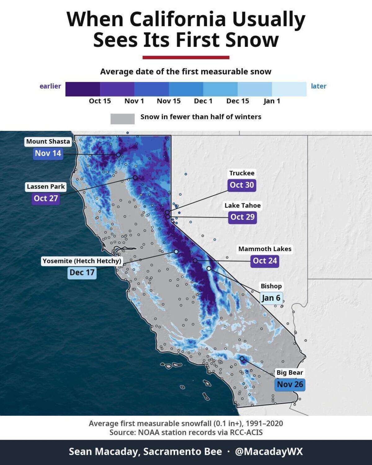 CA weather forecast: El Niño impact on Sierra Nevada snow | Sacramento Bee