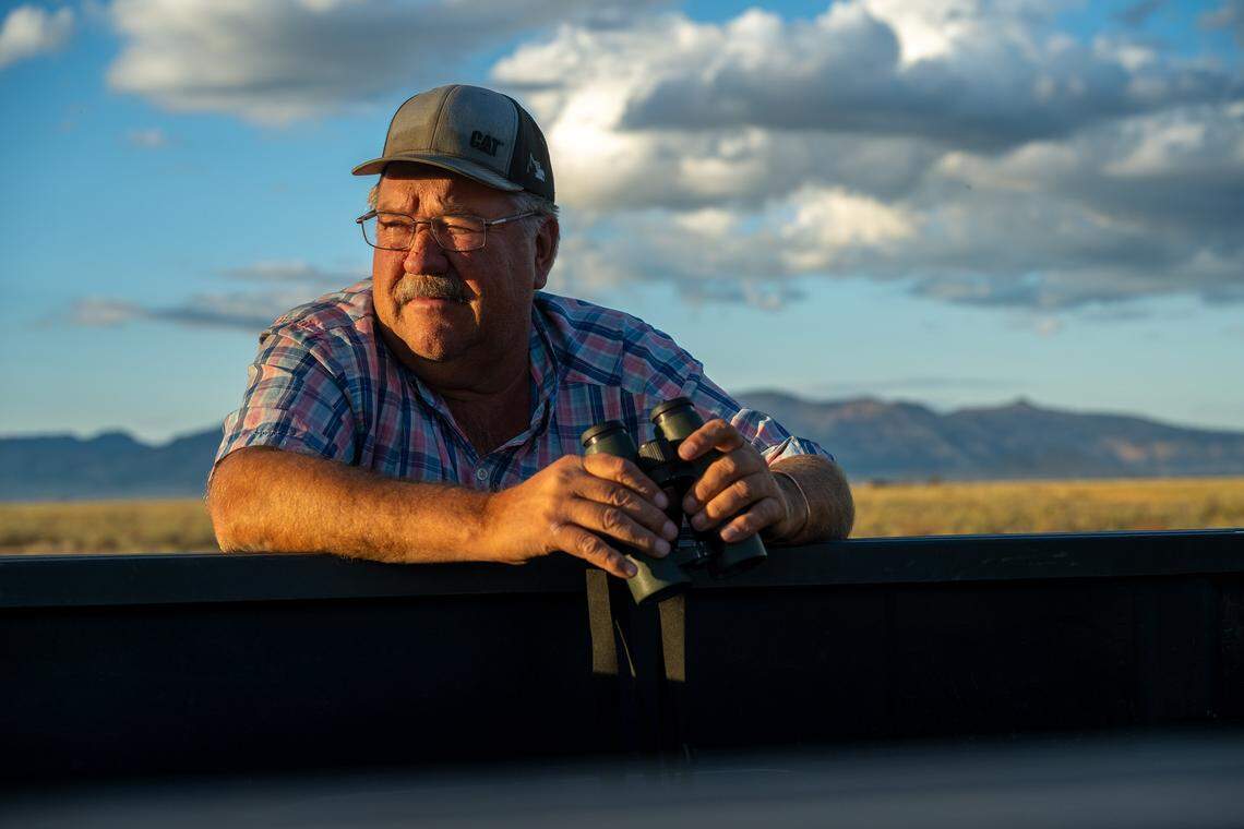 Sierra County Supervisor Paul Roen expresses frustration over the increase in cattle killed by wolves on his brother’s ranch in Sierra Valley on Sept. 12. 