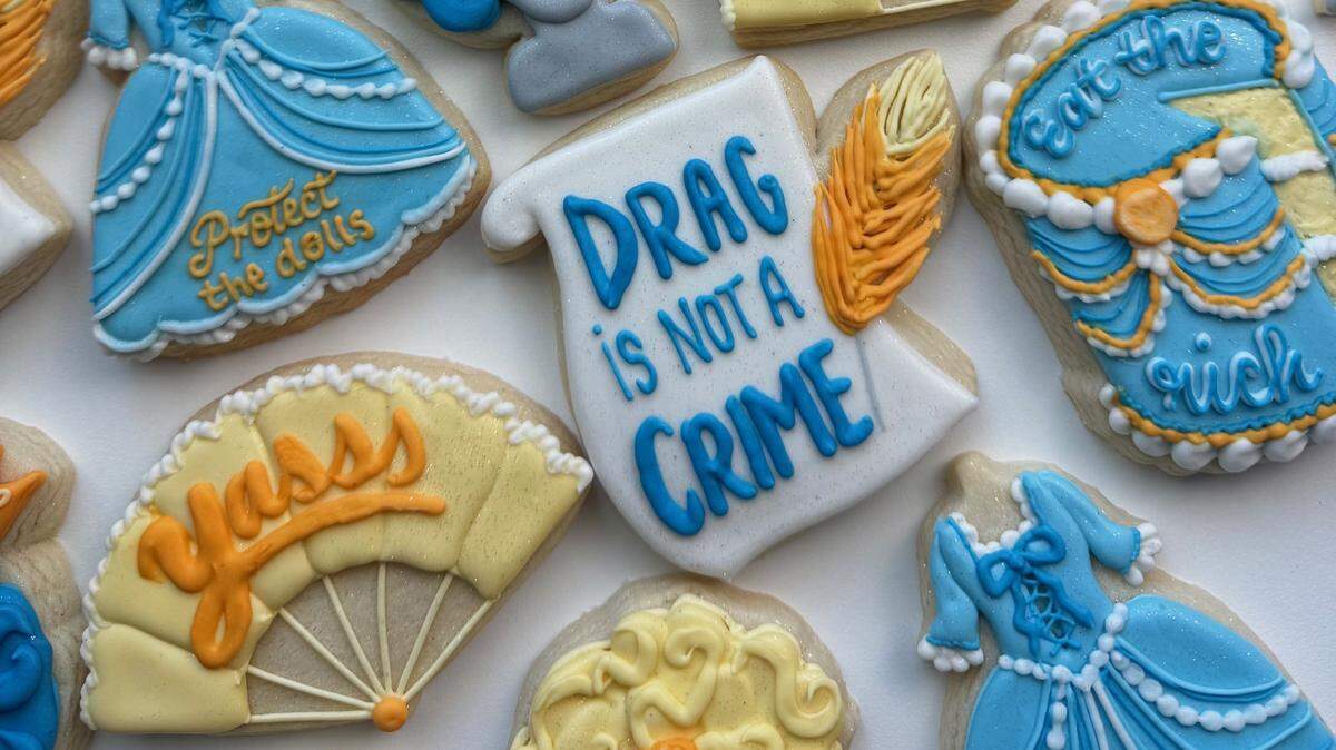 Sugar Sweetery created a drag queen-themed cookie set for a pride event at the Crocker Art Museum in Sacramento.