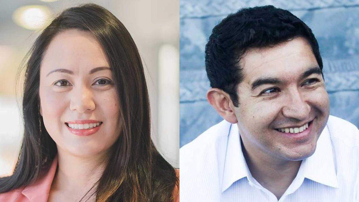 Stephanie Nguyen, left, and Eric Guerra are candidates for the 10th Assembly District race in November.