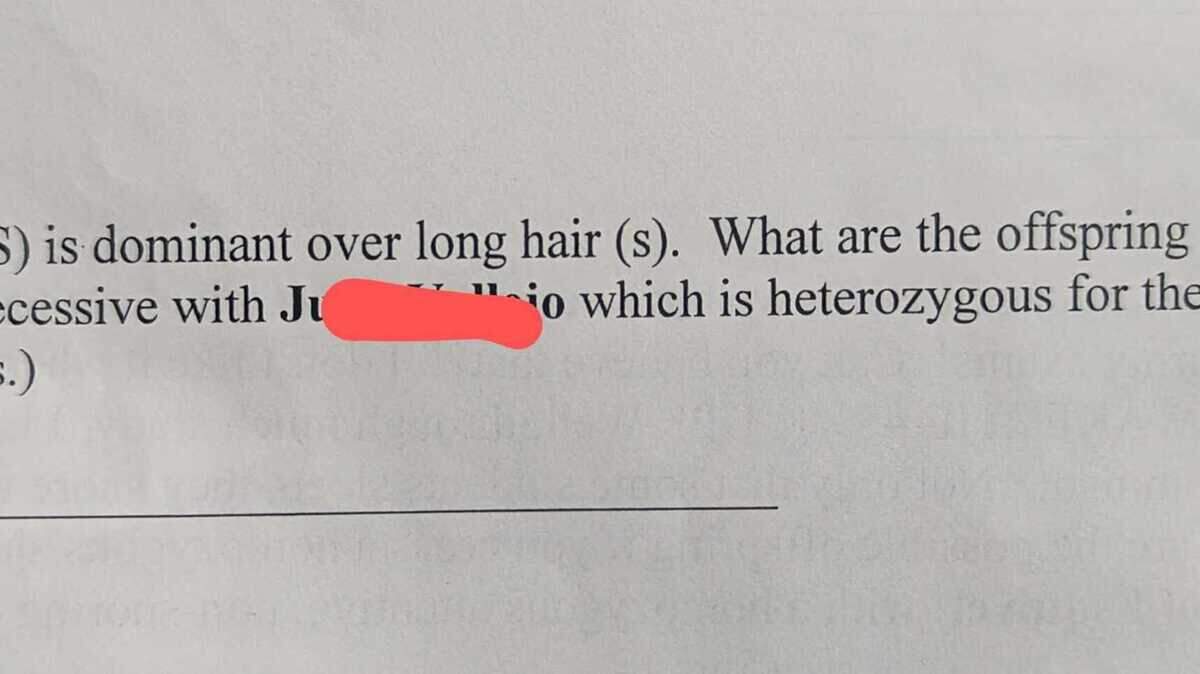 Esta pregunta apareció en un examen final de Biología de Luther Burbank High School en junio de 2024. Las fuentes que proporcionaron las imágenes al Sacramento Bee ocultaron los nombres de los alumnos.