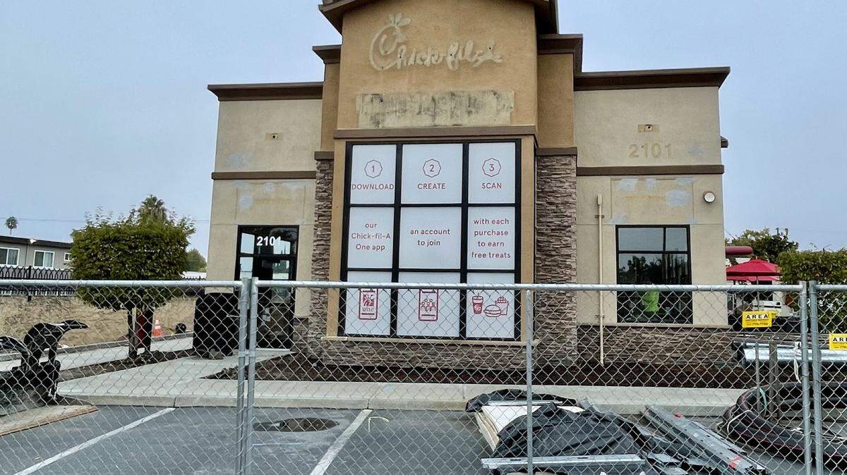 The Chick-fil-A location at 2101 Alta Arden Expressway in Arden Arcade on Monday, Oct. 23, 2023. The store closed for reconstruction in August 2023.