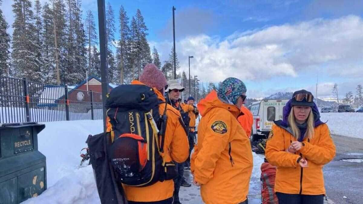 The Nevada County Sheriff’s Search and Rescue team on Saturday Feb. 3, 2024, was called to help a back-country skier who had become separated from her skiing partner and had a ski equipment breakdown while touring around Donner Summit, California.