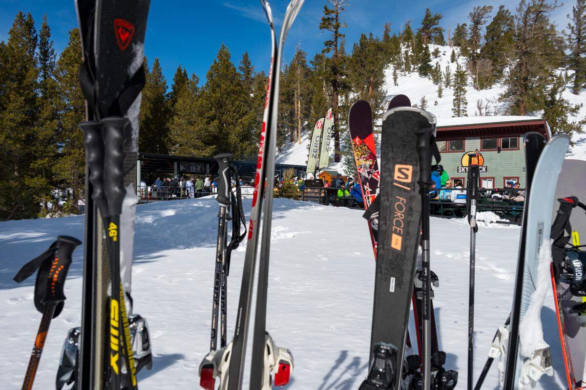 Heavenly Mountain Resort customers stop for lunch at the Sky Deck on Friday, Feb. 10, 2023.