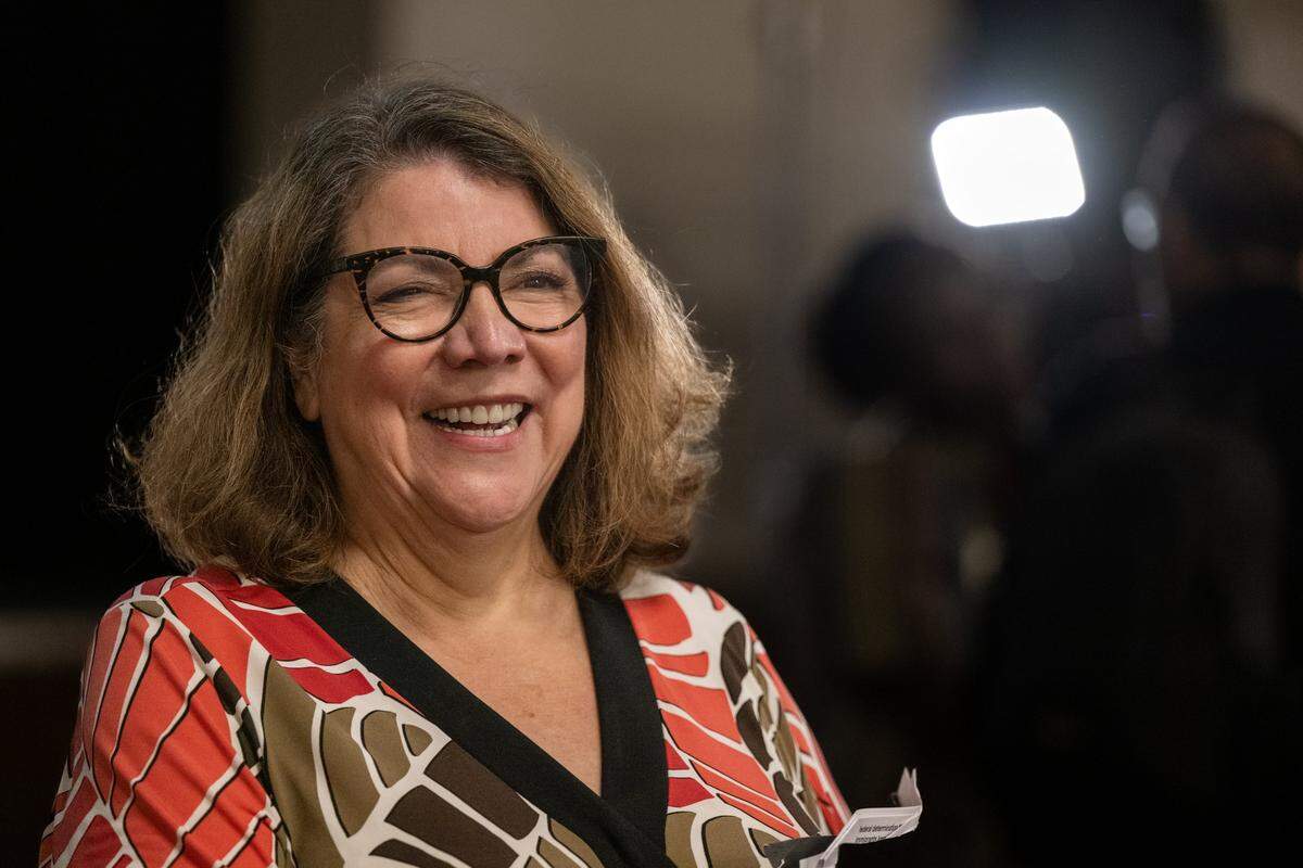 Candidate Deborah Ortiz smiles following the Sacramento County Supervisors District 1 forum on Thursday at the Coloma Center in Sacramento. 