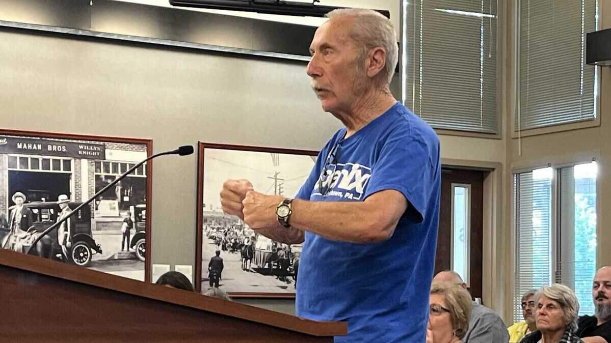 Rod Hass, who lives in Lovelock, Butte County, drove to Roseville on Wednesday to ask CPUC regulators to protect landline telephone service. He said that landlines were the only communication available during the devastating Camp Fire that swept through the area near his house in 2018.