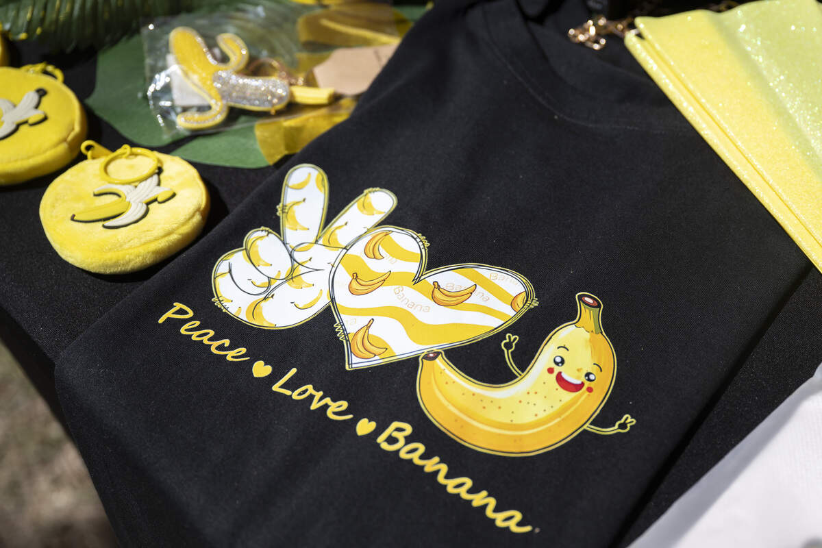 Banana merchandise for sale at the Sacramento Banana Festival at William Land Park on Sunday.