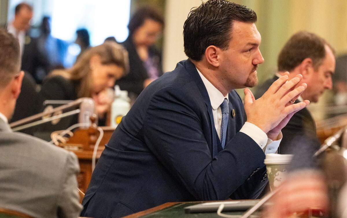 Assemblymember Nick Schultz, D-Burbank, listens during a session at the state Capitol on Thursday.