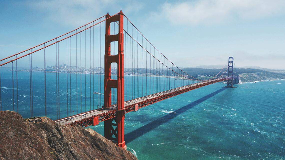The Golden Gate Bridge is a major draw and icon for visitors to California. Visit California unveiled a new tourism strategy Monday, branding the Golden State as the “Ultimate Playground.”