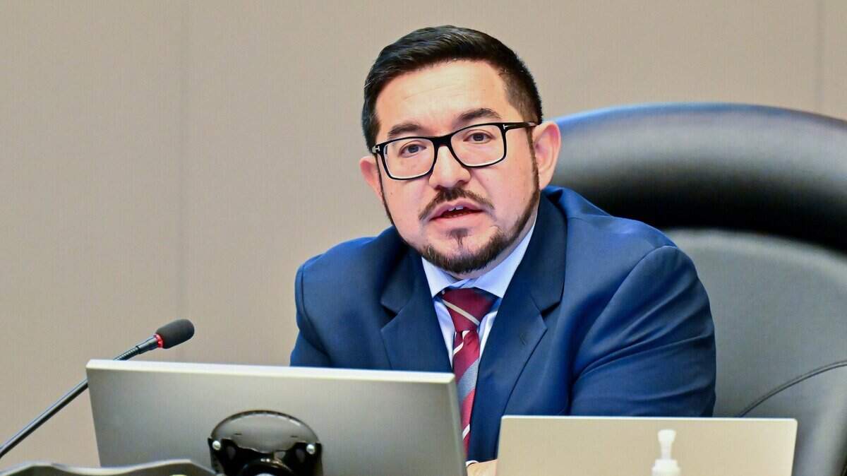 Councilmember Eric Guerra addresses those gathered during the City Council meeting in downtown Sacramento on Tuesday, Jan. 9, 2024.