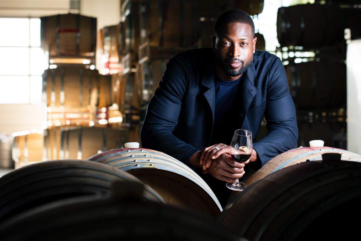 Former NBA star Dwyane Wade, photographed Oct. 16, 2021, in Sonoma, has joined the executive leadership board for the Department of Viticulture and Enology at UC Davis to support the school’s effort to make the wine industry more diverse and inclusive. Wade owns of the wine company Wade Cellars in the Napa Valley.