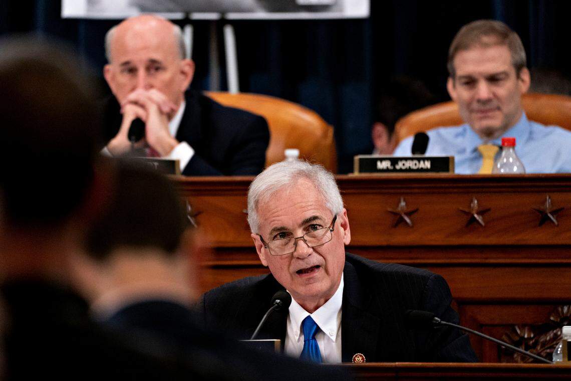 Rep. Tom McClintock, R-Calif., speaks during a House Judiciary Committee markup of the articles of impeachment against President Donald Trump, on Capitol Hill in Washington, Thursday, Dec. 12, 2019.
