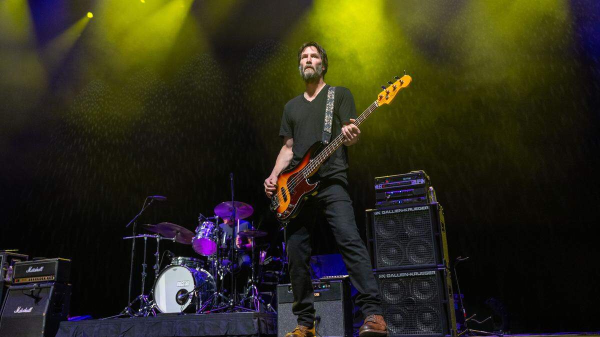 Bassist Keanu Reeves performs with Dogstar on Saturday, Sept. 14, 2024, at the Hard Rock Live Sacramento near Wheatland.