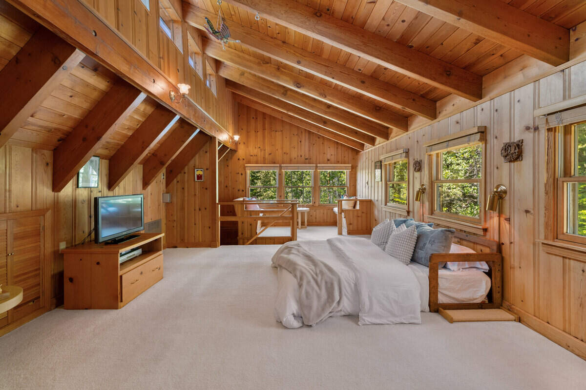 One of five bedrooms in all.
