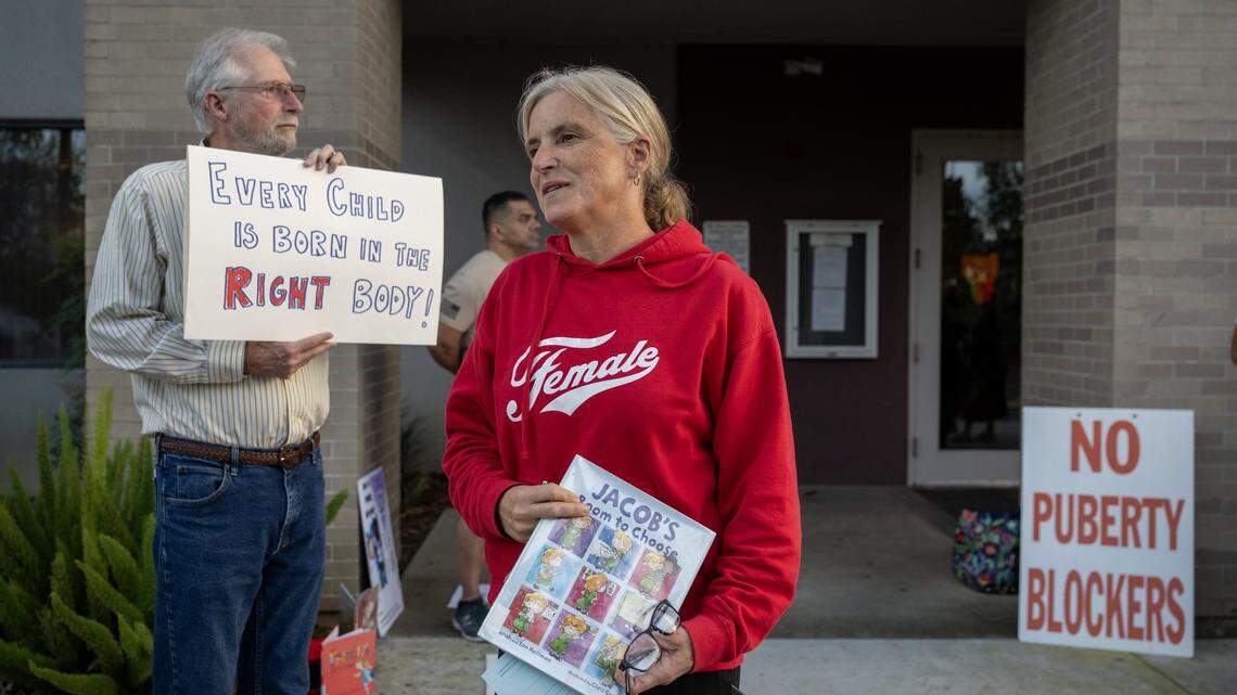 Protesters urge Elk Grove school district not to honor Transgender Day of Visibility