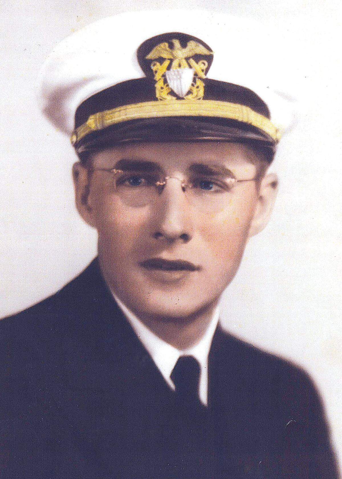My father, Lt. Donald Johnson, in his Navy photo.