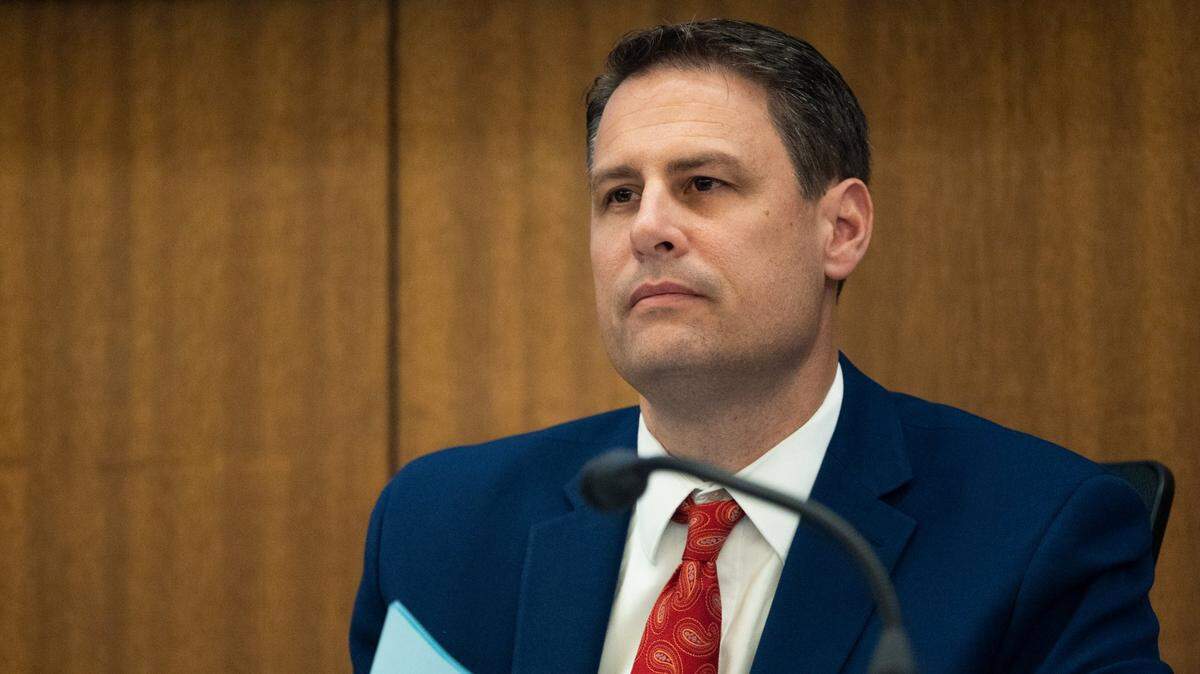 Placer County CEO Todd Leopold participates in a Placer County Board of Supervisors meeting in Auburn on Tuesday, May 10, 2022. He was the the driver of a vehicle that fatally struck Anthony Williams, 18, in late March in Rocklin.