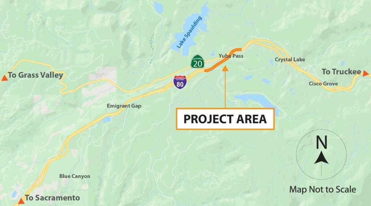 Crews are scheduled to shut down one lane of both east and westbound traffic on Interstate 80 near the junction with Highway 20, just south of Lake Spaulding, Caltrans District 3 said in a news release. The lane closures will last between 7 a.m. to 7 p.m. through April 15.