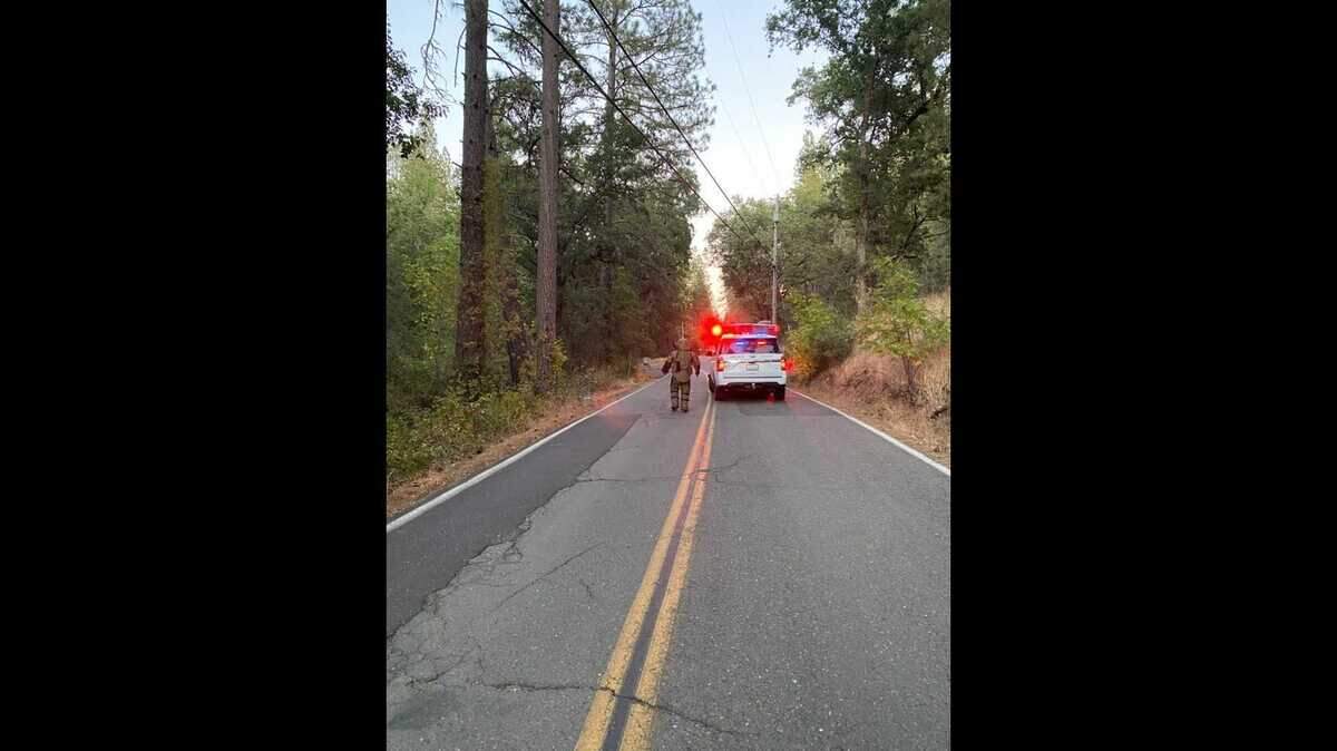 Photo of scene near Fiddletown Road and Hale Road, provided via the Amador County Sheriff’s Office’s Facebook page.