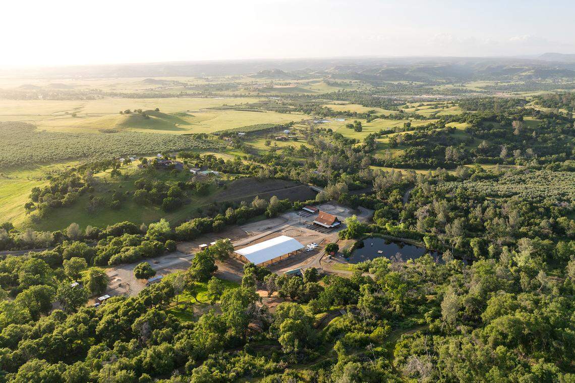 The full-service horse property in Butte County in Northern California spans 277 acres.