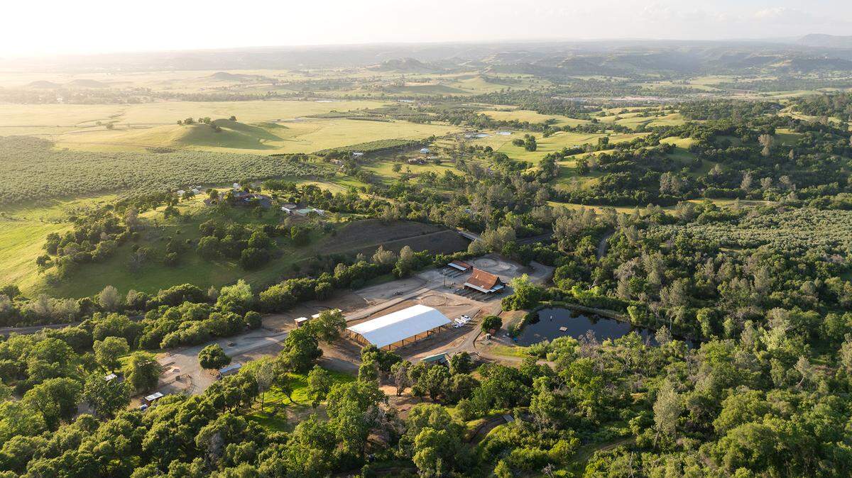 The full-service horse property in Butte County in Northern California spans 277 acres.