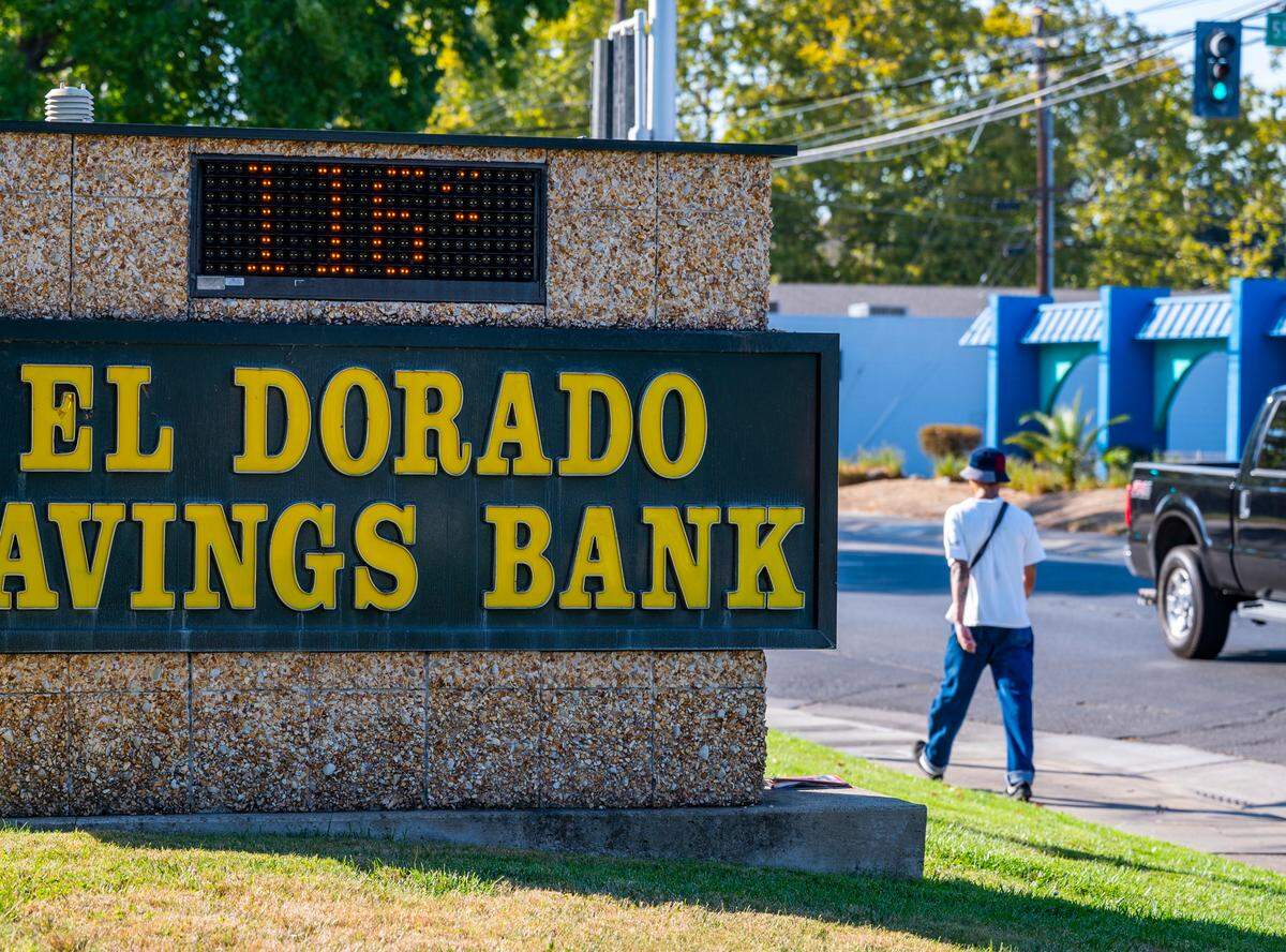 The temperature reads 116 degrees on a digital sign at the El Dorado Savings Bank on Folsom Boulevard in East Sacramento on Tuesday, Sept. 6, 2022, the hottest day in the history of the city. The 116-degree record for downtown Sacramento exceeded the previous all-time record for the city, 114 degrees in July 1925, by two degrees.