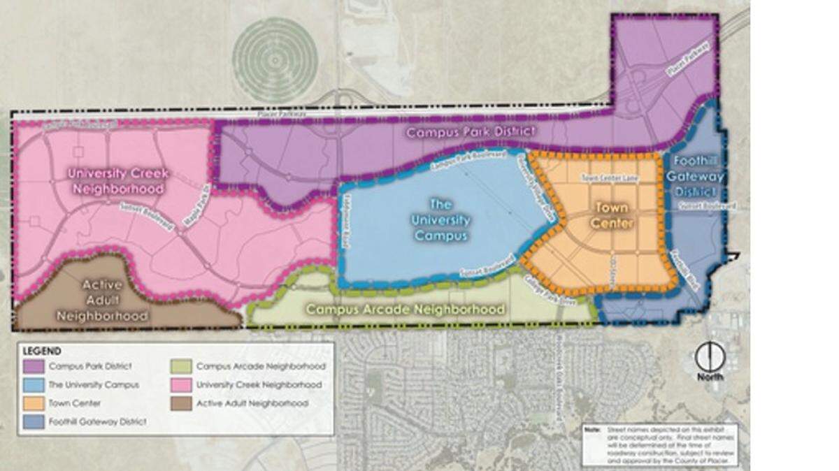 A Sacramento State campus could anchor the Placer Ranch development near Roseville and Rocklin.