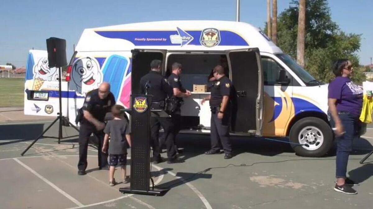 Police in Phoenix, Arizona, on Saturday rolled out an ice cream van designed to build trust in the community, officers said. But critics say police should focus on reforms, not desserts.