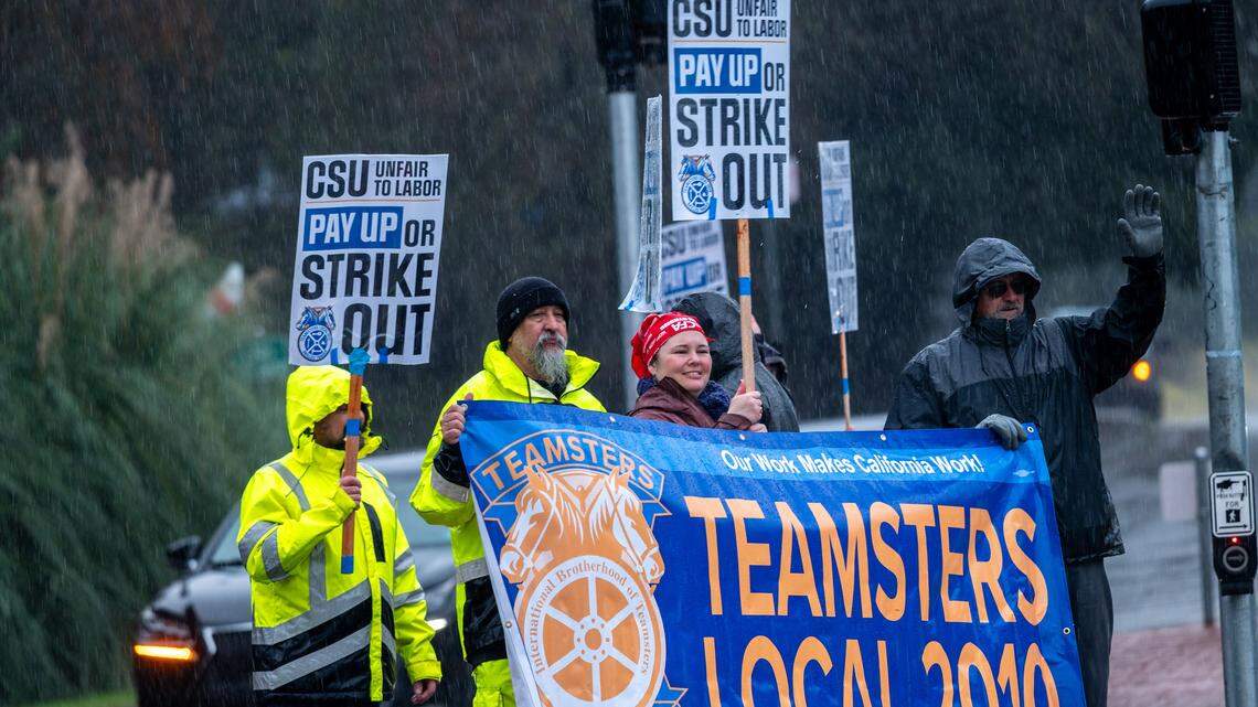 Across CSU campuses, skilled trades workers strike over denied raises