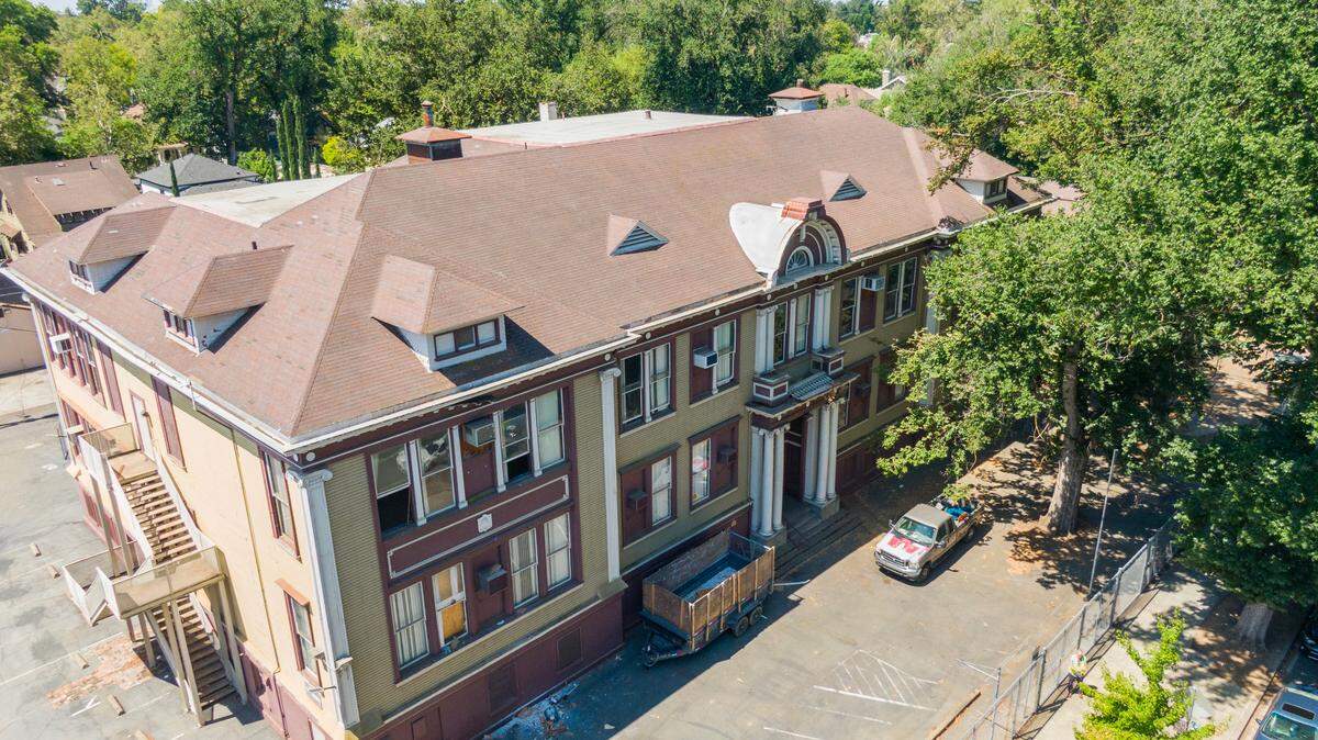 The historic old Marshall School stands on G Street in midtown Sacramento on Wednesday, July 31, 2024.