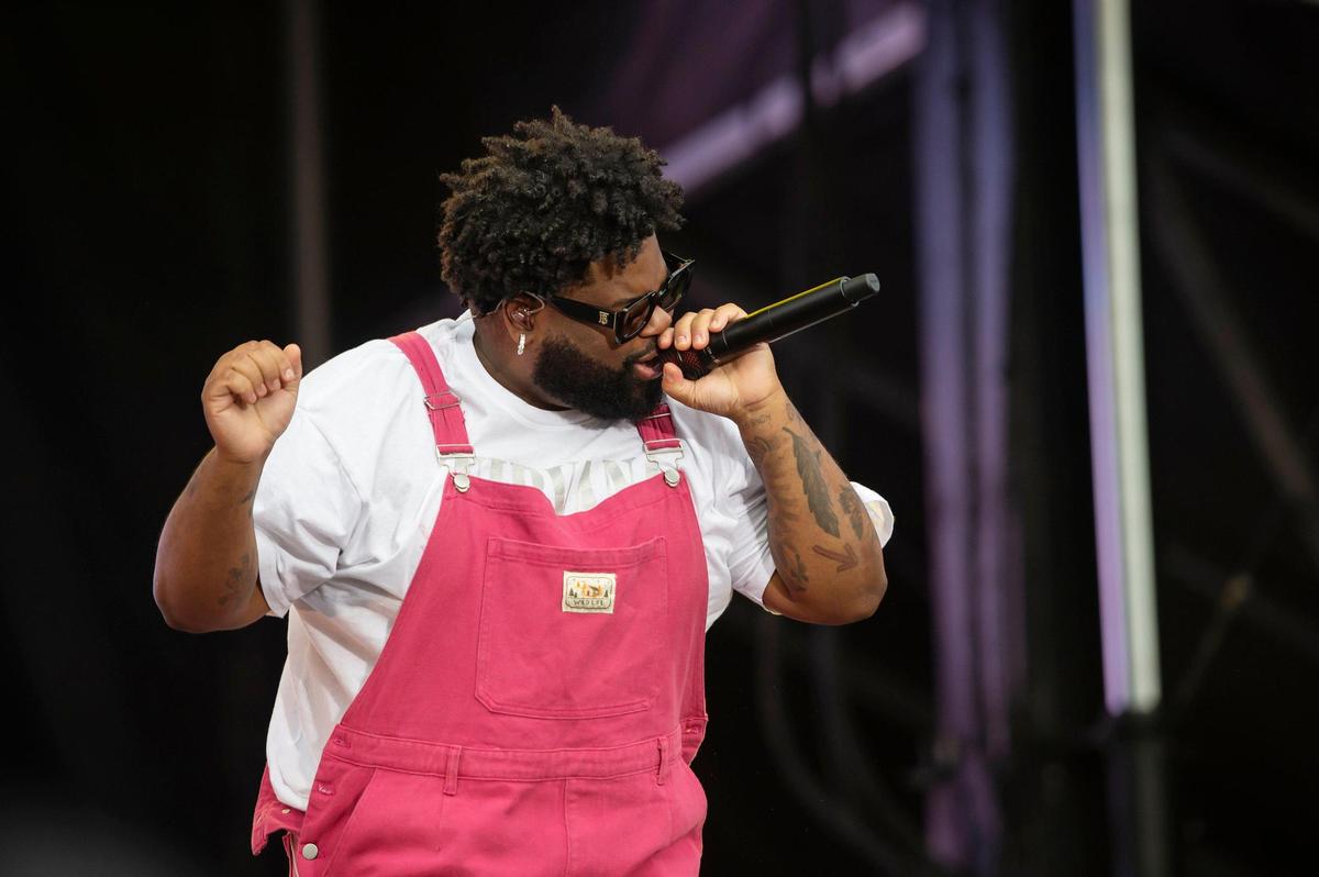 Singer Pink Sweat$ performs on day two of the Sol Blume R&B festival on Sunday, Aug. 20, 2023, at Discovery Park in Sacramento.